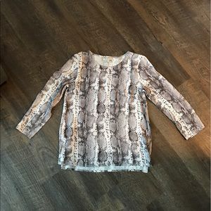 Madewell reptile print blouse